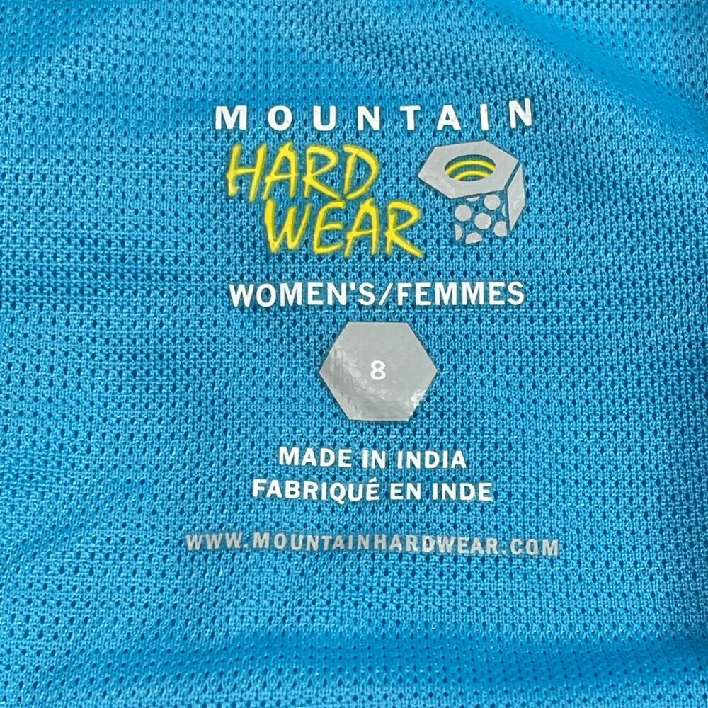 Mountain Hardwear Button Front Shirt Women's Size 8 Blue Outdoors Hiking Fishing - Picture 4 of 12